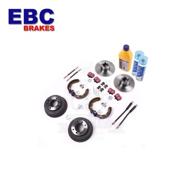 Pack Frein Avant et Arrière EBC KEVLAR 8.4" (Révision TOTAL) - Austin Mini - 1984 à 2000