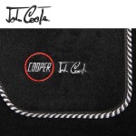 4 tapis de sol Signature John Cooper - Noir liseré gris argent
