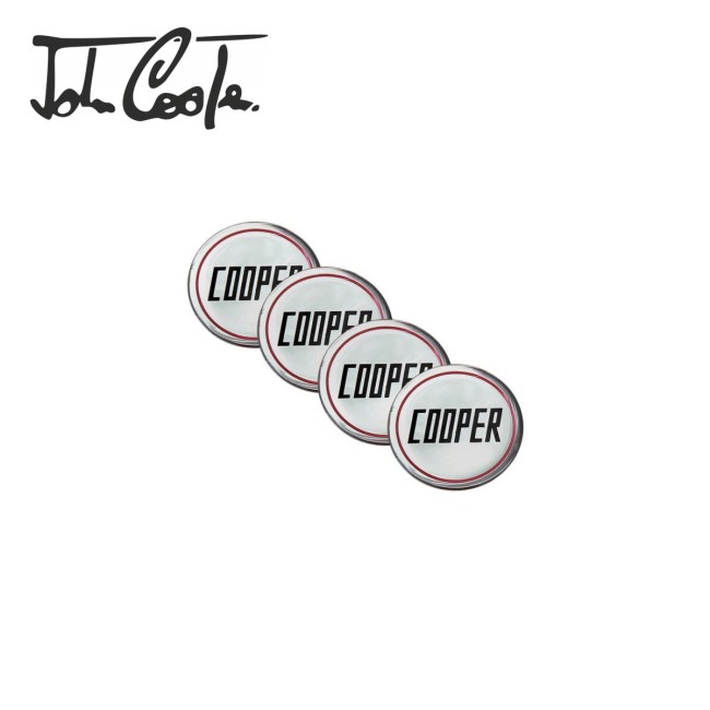 Lot 4 Autocollants centre de roue John Cooper