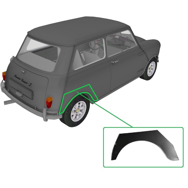 Aile arrière droite réparation - MINI