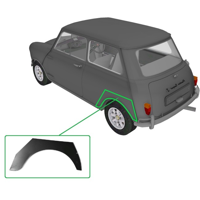 Aile arrière gauche réparation - MINI