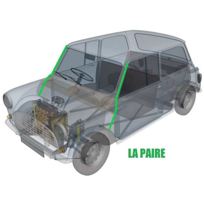 Baguette de moulure Av Inox (la paire)