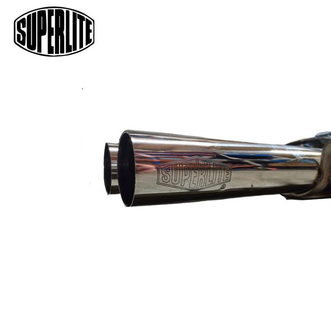 Silencieux SUPERLITE INOX Double Sortie Centrale 2 x Ø60 mm