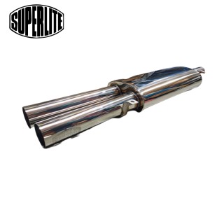 Silencieux SUPERLITE INOX Double Sortie Centrale 2 x Ø60 mm
