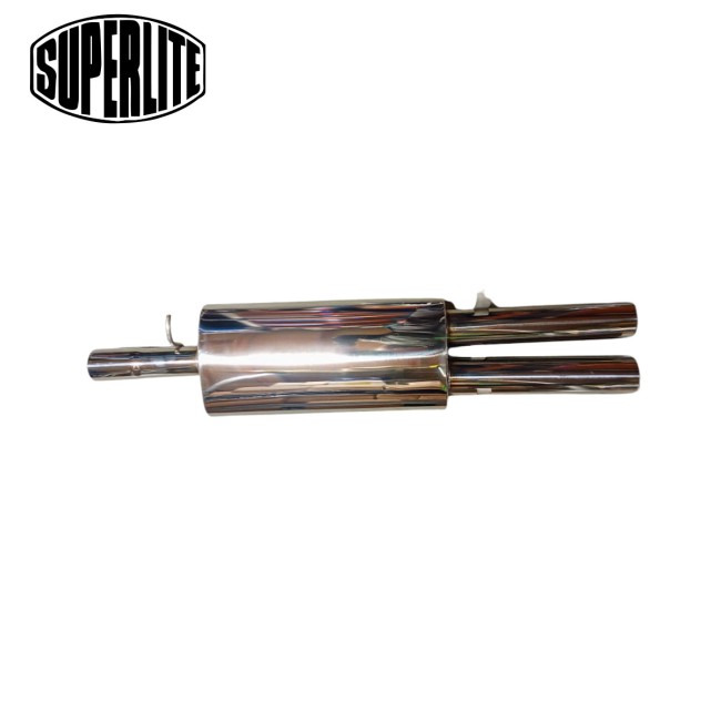 Silencieux SUPERLITE INOX Double Sortie Centrale 2 x Ø60 mm