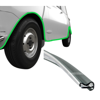 Jonc de bas de caisse de luxe chromé - A l'unité