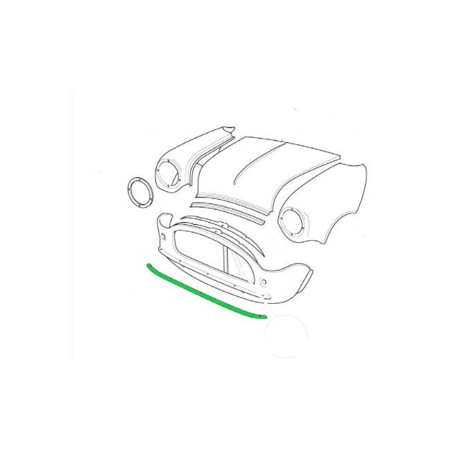 Lèvre de support de pare choc avant