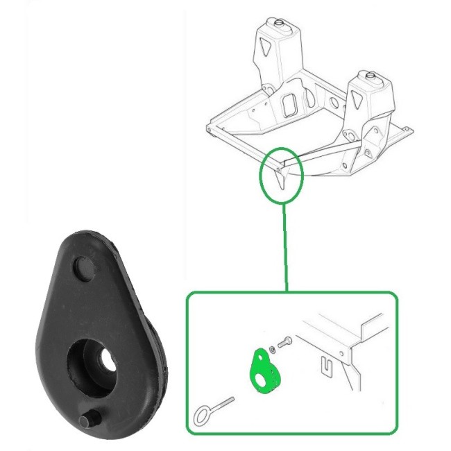 Silent-bloc berceau Av (cale) - Austin Mini