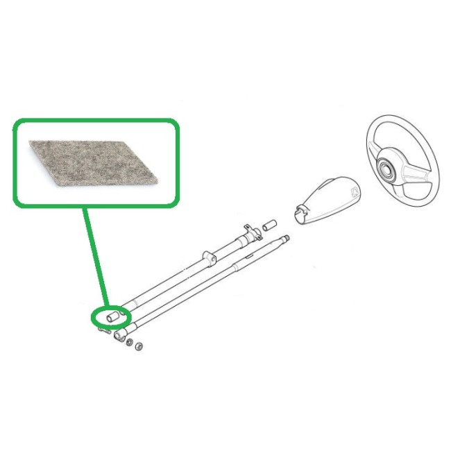 Bague de colonne de direction inférieure (feutre) - Austin Mini