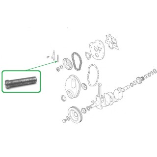 Axe de tendeur de chaîne de distribution