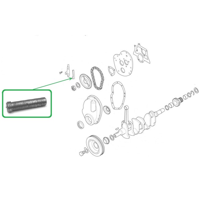 Axe de tendeur de chaîne de distribution