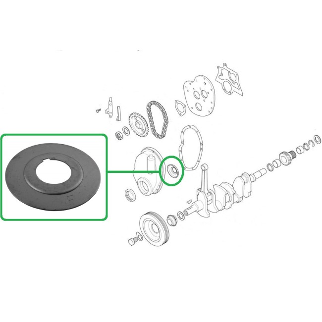 Déflecteur d'huile de vilebrequin Austin Mini 1959 à 2000