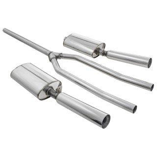 Ligne échappement INOX ''twin box'' - Triumph Spitfire - 1967/75 voiture ancienne anglaise