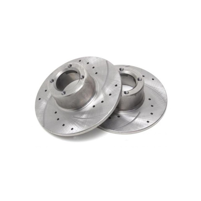 8.4" Disque de frein rainurés et percés en X (la paire) voiture ancienne anglaise