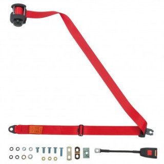 Ceinture avec enrouleur - MGA / MGB / MG Midget - Rouge voiture ancienne anglaise