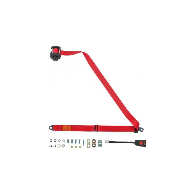 Ceinture avec enrouleur - MGA / MGB / MG Midget - Rouge voiture ancienne anglaise