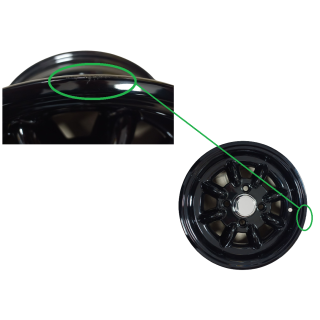 5 x 12 - Jante Superlight full black - DESTOCK voiture ancienne anglaise