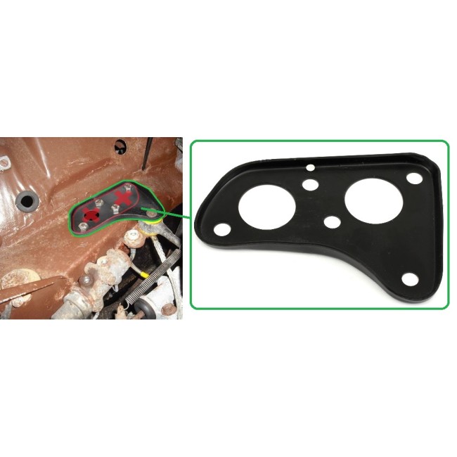 Plaque de fixation de tirant moteur - coté caisse