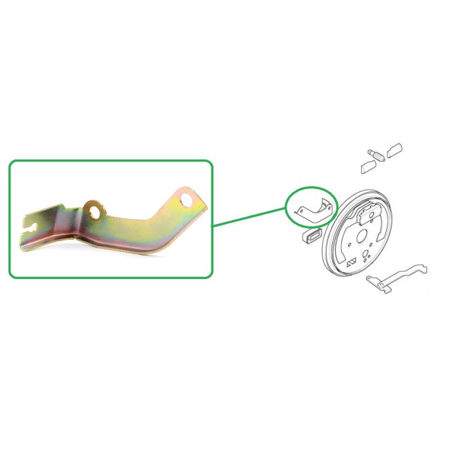 Plaque protection câble frein main droite - Austin Mini