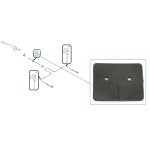 Plaque de protection caoutchouc coté levier de frein à main