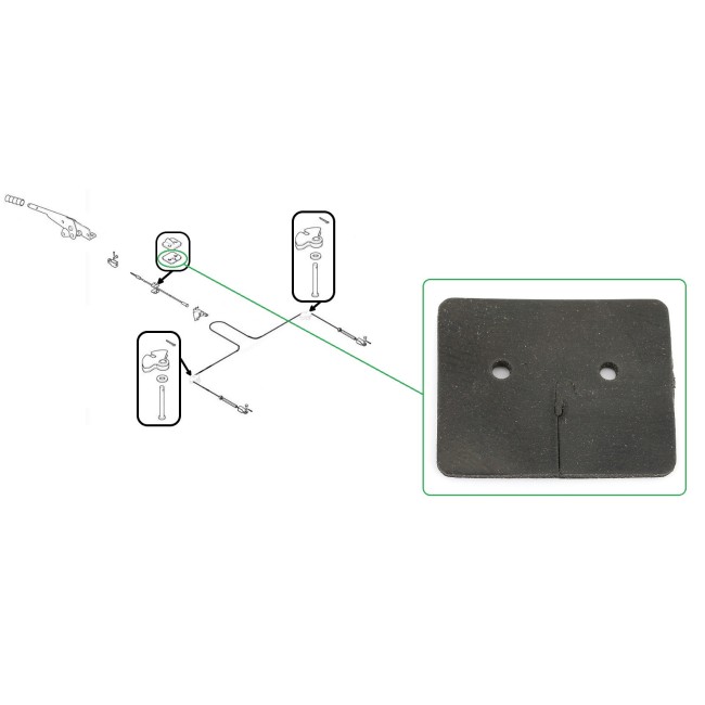 Plaque de protection caoutchouc coté levier de frein à main