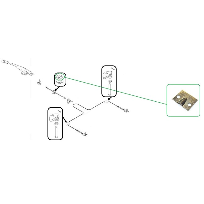 Plaque de protection coté levier de frein à main