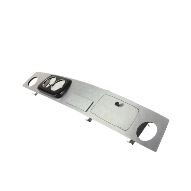 Tableau de bord / Alu brossé + bois noir ''charcoal'' - contour chrome  - MINI - S9466