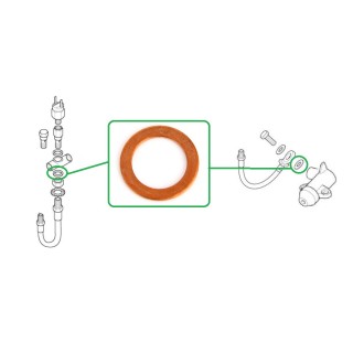 Rondelle cuivre de vis banjo embrayage ou frein - Grande