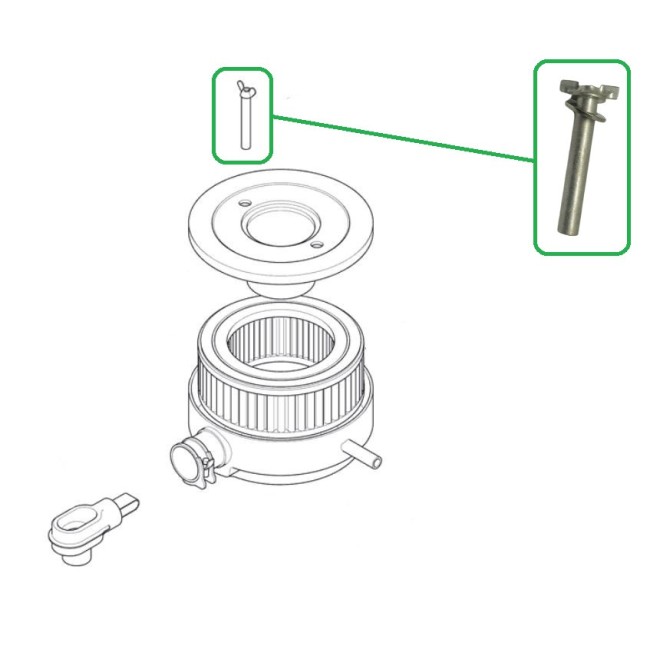 Ecrou papillon de filtre à air - HS4 / HIF38 voiture ancienne anglaise