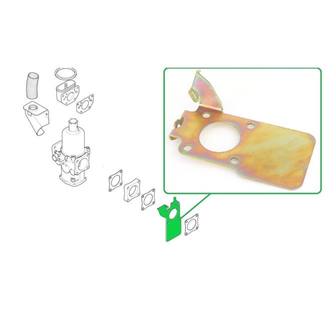 Plaque pare-feu - Carbu SU HIF - Austin Mini