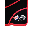 4 tapis de sol Austin Mini - Noir liseré rouge voiture ancienne anglaise