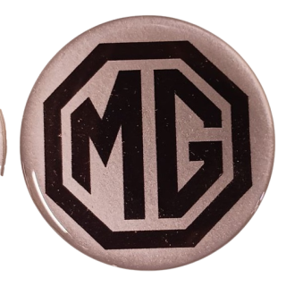Autocollant rond MG gris et cuivré (42 mm) voiture ancienne anglaise