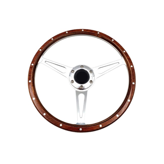 Volant bois foncé Cobra - 13" Tulipé 