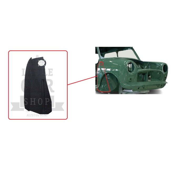 Joue d'aile avant droite (réparation) Austin Mini - 1969 à 2000