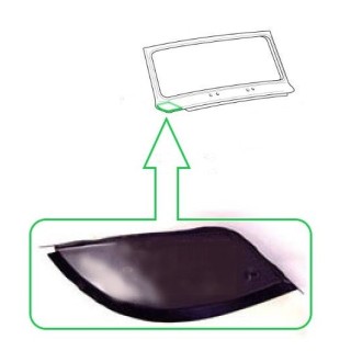 Renfort inf. de baie de pare brise Droit