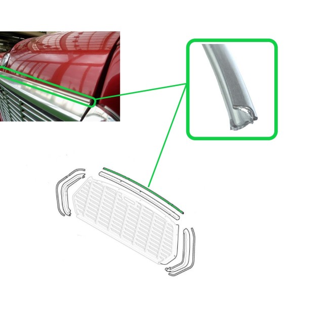 Plastic de Baguette de capot - Austin Mini