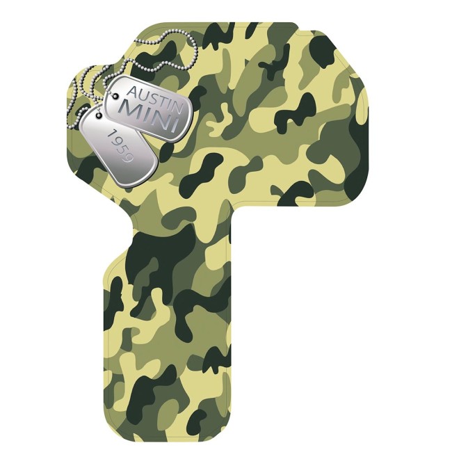 Autocollant plaque de protection allumage Austin Mini - Camo voiture ancienne anglaise