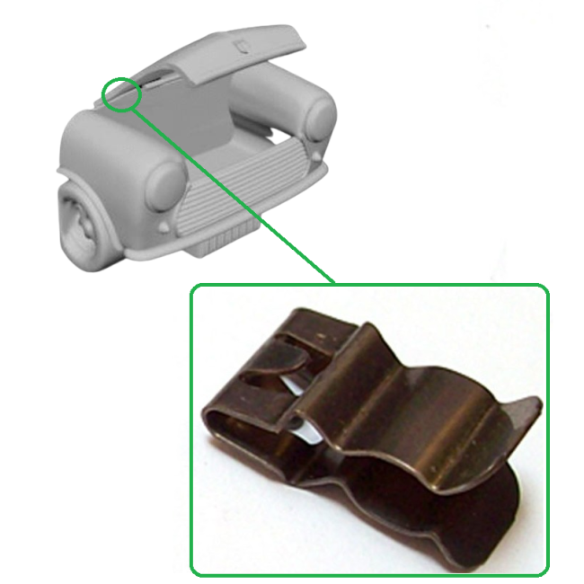 Clip béquille de capot Austin Mini - 1959 à 2000