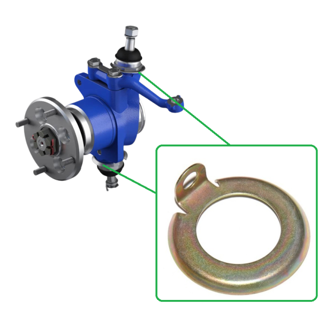 Rotule de pivot - rondelle frein