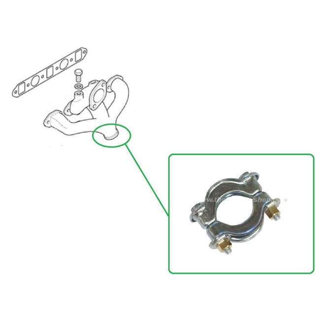 Collier bride tôle collecteur ech std 998cc