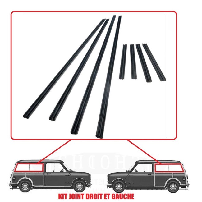 Kit joints vitres arrière - Austin Mini Van / Break