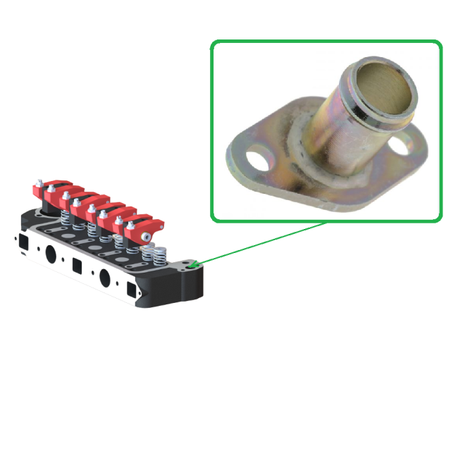 Sortie de tuyau de chauffage sur culasse - Austin Mini