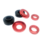 Kit joints/ rondelles/entretoise de cache culbuteur anodisées x 2 - Rouge