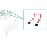 Kit vis T de cache culbuteur anodisées x 2 - Rouge