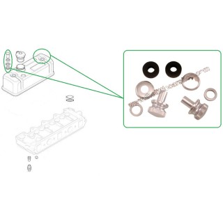 Vis (manuel) de cache culbu. chromées (kit)
