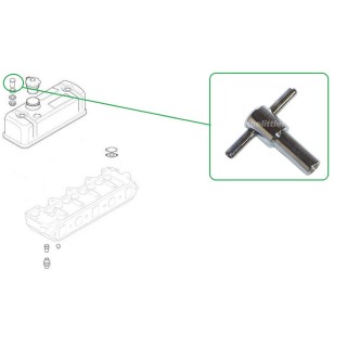 Vis T de cache culbuteur - Chrome