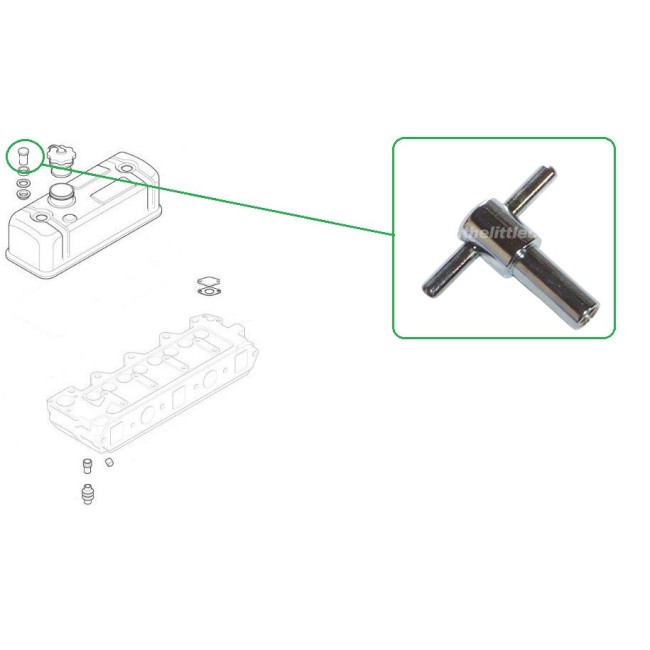 Vis T de cache culbuteur - Chrome