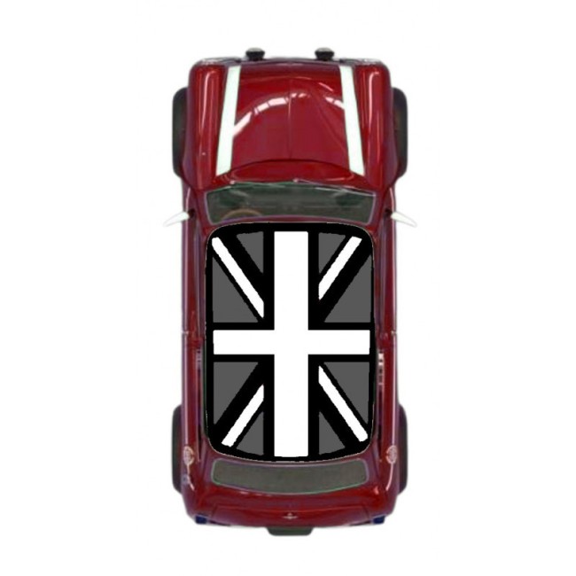 Drapeau anglais de toit blanc et gris - Austin Mini