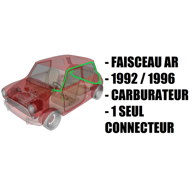 Faisceau AR - Austin Mini - Carburateur de 1992 à 1996
