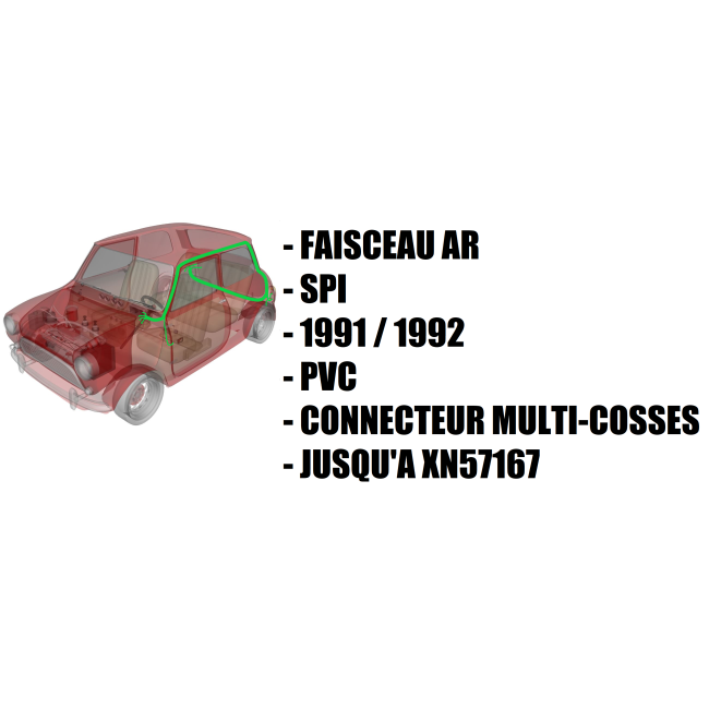 Faisceau électrique arrière MINI SPI 1991 /1992